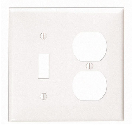 LEVITON Toggle/Duplex Walplt Wht 80705-00W